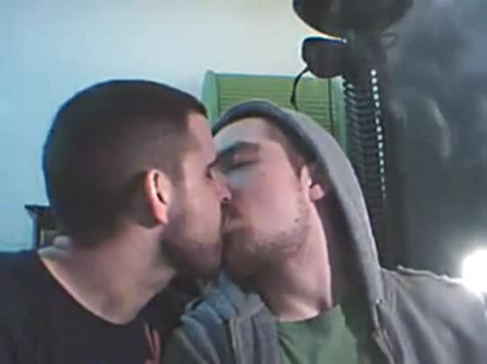 Gay teen boy kisses straight boy guy