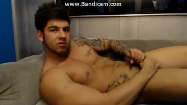 Handsome gay guy on webcam