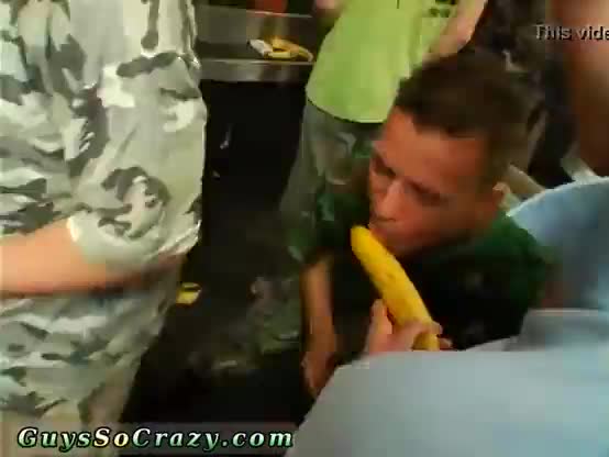 Blowjob through boxers gay porn dozens of dudes go bananas for bananas at